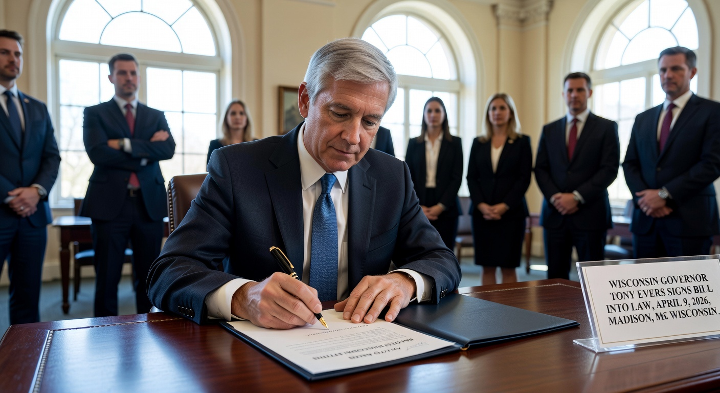 Digital rendering of a hub-and-spoke sports betting network centered on Wisconsin tribal lands, with app interfaces extending statewide