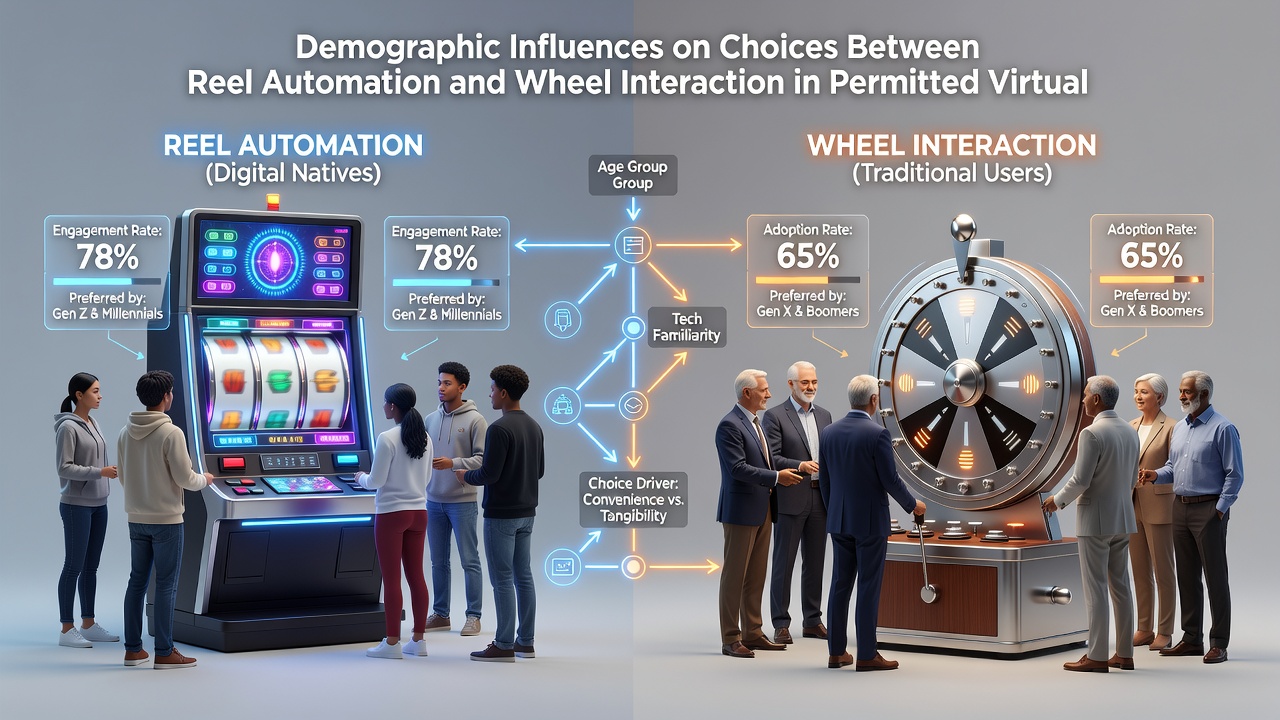 Graph illustrating age group influences on slot automation versus roulette wheel interaction