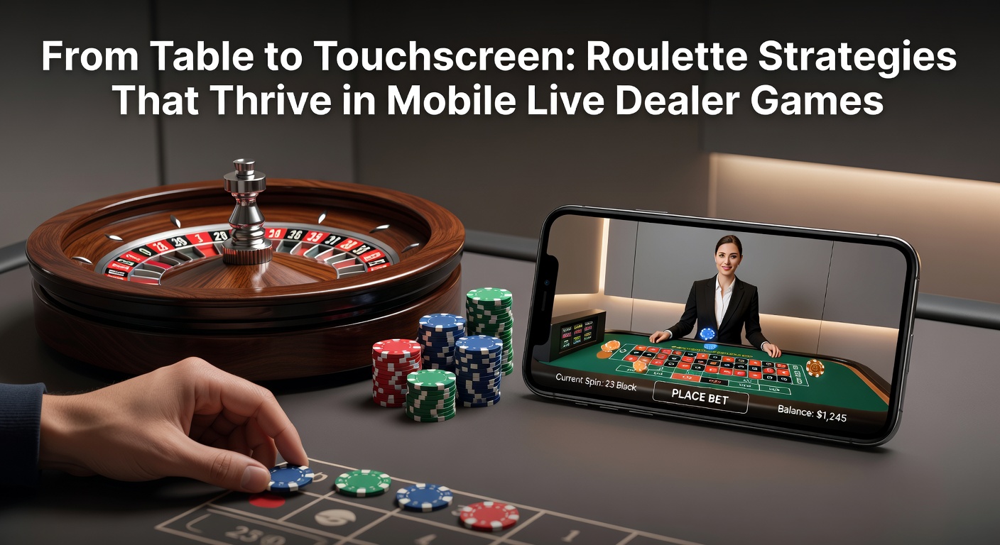 Close-up of a player's hand on a touchscreen placing a split bet on a live roulette interface, with dealer visible in the background and stats panel open