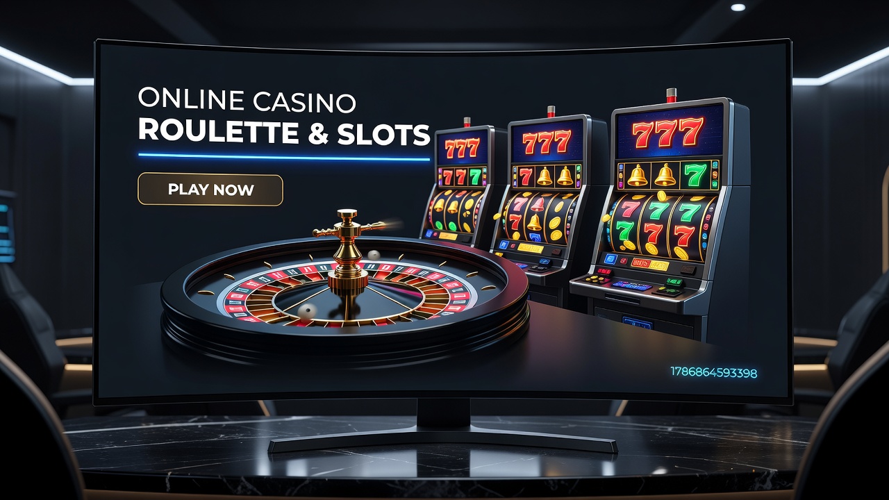 Close-up view of a live dealer roulette table streamed to a smartphone alongside a grid of slot game thumbnails