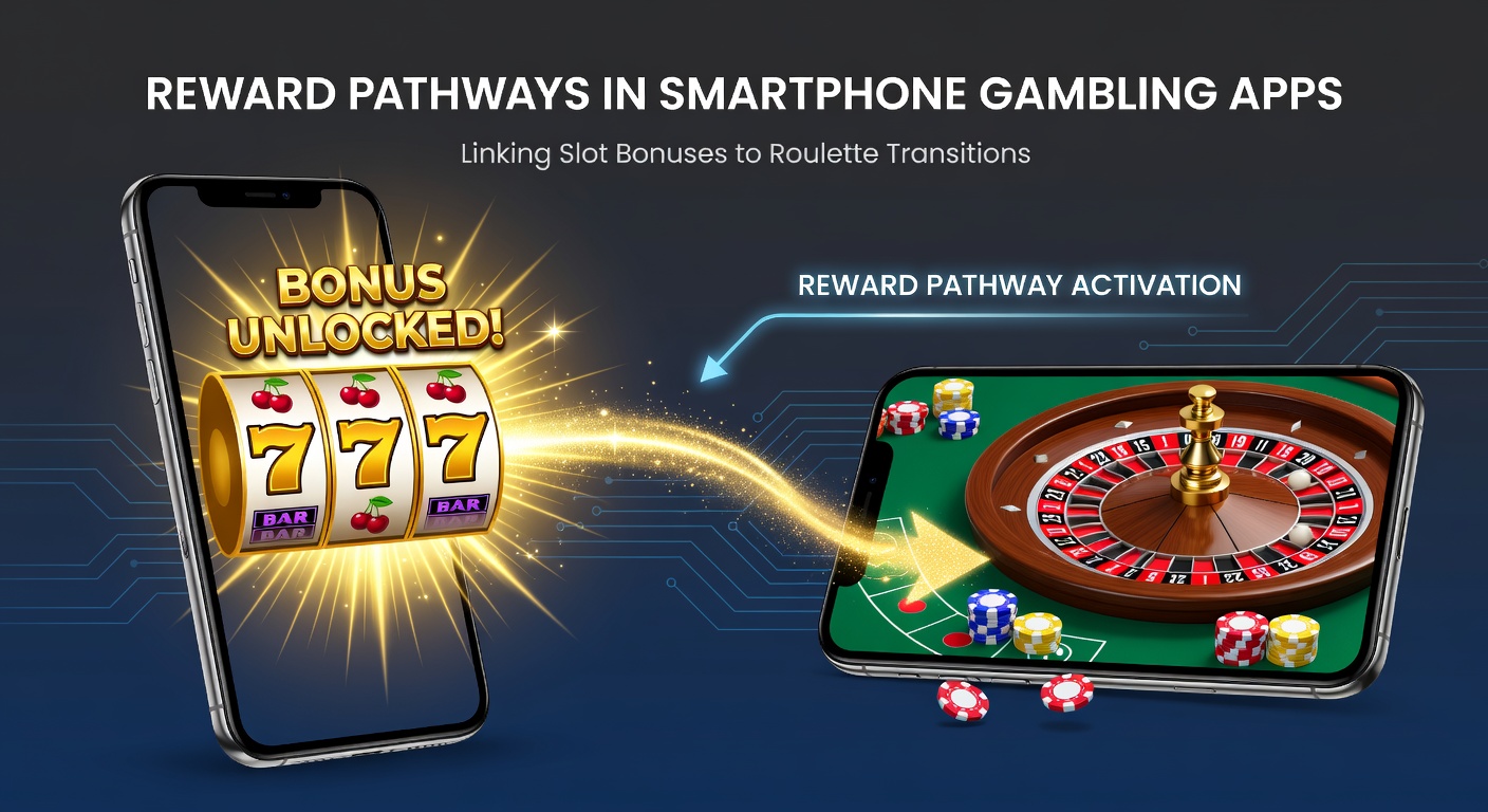 Smartphone screen displaying slot machine bonus interface transitioning to roulette table in a gambling app